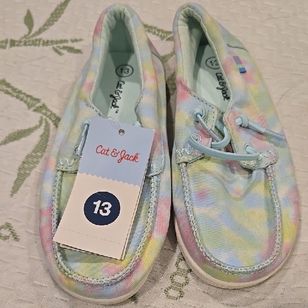 ❤️10/$13 New Cat & Jack Pastel Tie-Dye Moccasins